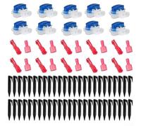 Kit Cable Périmètre 50 Piquets Connecteurs Bornes pour Robot | 50 Ground Pegs, 10 Cable Connectors, 10 Terminal Pairs, Copper-plated pour aluminium, Fits pour landroid Indego pour robomow