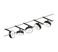 Kit Cable Set Circle 5 Spots 400lm 5w 60va 5m Blanc Chaud Paulmann Noir Mat