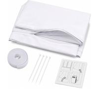 Kit calfeutrage 400cm double zip - Tissu étanche anti-air chaud - Pour clim portable sèche-linge déshumidificateur PIQUET D'ATTACHE
