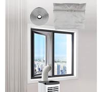 Kit Calfeutrage Climatiseur 400CM - Calfeutrage Fenêtre pour Climatiseur Mobile, Compatible avec Climatiseur Portable, Sèche-linge, Installation Facile (Avec zip)
