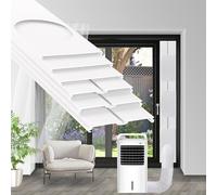 Kit Calfeutrage Climatiseur, Kit Fenêtre pour Climatiseur Mobile, 6 Pièces, 16 x 43-229cm avec Adaptateur de Tuyau d'Évacuation d'Air 15cm, Calfeutrage Fenêtre pour Climatiseur Mobile