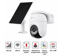 Kit caméra de surveillance solaire EZVIZ CB8 Lite 4G : caméra 2K+, connectivité 4G et Wi-Fi, rotation à 6 axes, technologie AOV 2.0, intelligence artificielle, panneau solaire de 5W