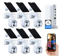 Kit Caméra de Surveillance WiFi Extérieur sans Fil CAMCAMP 4MP 10CH NVR Super vision nocturne IP66 500GB disque du