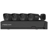 Kit caméra PoE Foscam FNA108E-B4-2T-B, NVR 8 canaux, 2 To, noir