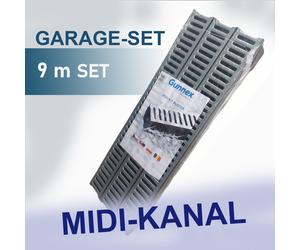 Kit Caniveau de Drainage 9m MIDI KIT pour Jardin Terrasse et Allée