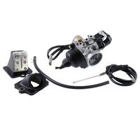 Kit carburateur 12 millimètres pipe clapets compatible avec TPH 50, Sfera | Avec starter électrique, gicleurs 70 M6, ralenti 35, raccord à fiche; comparaison PHVA; compatible avec Runner, Typhoon, NRG