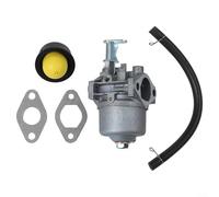 Kit carburateur en métal compatible avec moteur 1p56f y compris pour ampoule d'amorçage et joints pour réparation de tondeuse à gazon, ensemble de pièces argentées et rouges