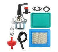 Kit Carburateur pour Moteur de Motoculteur, Remplace 696065 697422, Compatible avec Modèles 110402 110412 215369, Ensemble Réglage avec Filtre à Air et Tuyau Acier Robuste pour Jardin Extérieur