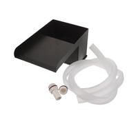 Kit Cascade pour Bassin Filtre, Large Lame Plastique Noir | Circulation, Installation Rapide, Format Modulaire, pour Pompe et Bassin Extérieur Poisson Couleur Aléatoire