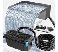 Kit cascade pour bassin POPOSOAP 30 cm - Pompe à eau 40 W (2500 l/h), adapté aux bassins de jardin