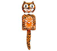 KIT Cat Klock Bengal Tiger - Collection d'animaux Exotiques, Klock Vintage avec Yeux et Queue Mobiles - Horloge Murale à Piles - Fabriquée aux États-Unis, Parfaite pour la décoration de la Maison