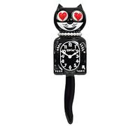 KIT CAT Klock Dame noire classique avec yeux en forme de cœur