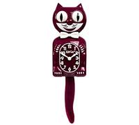 Kit Cat Klock Gentleman (rouge rubis) - Horloge vintage unisex à quartz avec cadran analogique - Edition limitée 1 an - 40 cm de haut