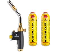 Kit chalumeau professionnel Kemper 1062 avec adaptateur UE 7/16" – Système à 360° pour travail en hauteur | Allumage piézoélectrique | Fabriqué en Italie