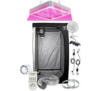 Kit Chambre de Culture Indoor Complet 60x60x140cm - LED 2000W Full Spectrum avec Switch Croissance/Floraison