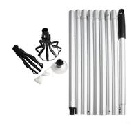 Kit changeur d'ampoule à haute portée avec mât d'extension en aluminium, huit cages à doigts et ventouse pour les zones difficiles à atteindre, entretien domestique