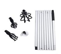Kit changeur d'ampoule de plafond haut avec manche télescopique - Outil de retrait d'ampoule sécurisé pour ampoules E27 B22 GU10 - Comprend une ventouse et 3 cages à doigts - Remplacement facile pour