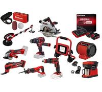 Kit chantier sans fil Einhell – 10 outils Power X-Change + 2 batteries 4.0Ah + chargeur