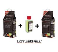 Kit Charbon De Bois De Hêtre 2 X 2,5 Kg + 1 Pack Gel 200ml Pour Allumage - Original Lotus Grill