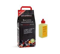 Kit Charbon Lotus Grill 2.5kg + 1 Pack Gel 500ml Pour Allumage Original Lotus Grill
