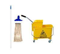 Kit chariot de lavage avec presse Puma 20 L + balai Faubert