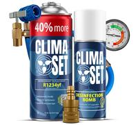 Kit climatisation voiture R1234yf 470g, rafraîchisseur de climatisation, tuyau avec manomètre, adaptateur yf