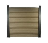 Kit Clôture 1.6 X 1.6m Composite - Kit De Fixation Offert - Marron Marron