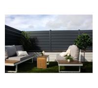 Kit clôture CLOSEA PVC - gris anthracite - 6M x 0M82 - 20 lames brise vue