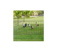 Kit Clôture Filet À Poules 12 M Avec Porte 6 Piquets Double Pointe Noir