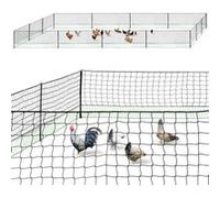 IDMarket - Kit clôture Filet à Poules 50 M avec Porte 15 piquets Double Pointe
