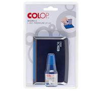 Kit COLOP Micro 2 Tampon encreur + Recharge encre | Bleu | Encre indélébile de haute qualité. Idéal pour les tampons en bois et parfait pour l'usage bureautique quotidien.