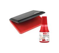Kit COLOP Micro 2 Tampon encreur + Recharge encre | Rouge | Encre indélébile de haute qualité. Idéal pour les tampons en bois et parfait pour l'usage bureautique quotidien.