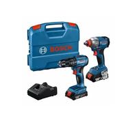 BOSCH GDX 18V-285 + GSB 185-LI + 2× 2,0 Ah + GAL 18V-20 + coffret PROFESSIONAL 06019N2124