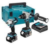 Kit combiné sans fil Makita 18 V / 6,0 Ah, DDF492Z + DTW300Z, 2 batteries + chargeur dans le MAKPAC - DLX2588GJ