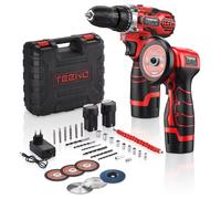 Kit combiné sans fil : perceuse-visseuse à percussion 16,8 V + meuleuse d'angle, 2 batteries