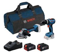 Kit Combo 2 Outils 18V Bosch GSB 18V-65, GWS 18V-8, 2 Batteries 4,0Ah, Chargeur GAL 18V-40