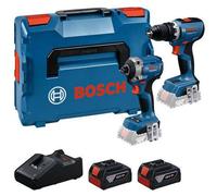 Kit Combo Perceuse-Visseuse & Visseuse à Chocs Bosch Professional 18V GSR 18V-65, GDR 18V-215, 2 x 5.0Ah Batteries, Chargeur GAL 18V-40, L-BOXX
