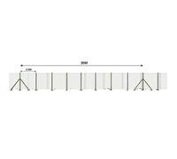 Kit complet 20 m de rouleau grillage soudé PVC - Maille 100x75mm - Fil 2,1mm - Hauteur 1,20 m
