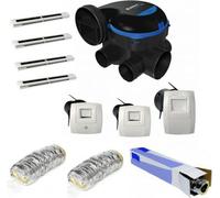 Kit Complet 3 Bouches Et Entrée D'air Hygroréglable, Gaines Et Vmc Aldes Easyhome Hygro Premium Mw B