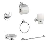 Kit Complet 6 Accessoires De Bain Asta Savon WC Crochet Porte Serviette 03902