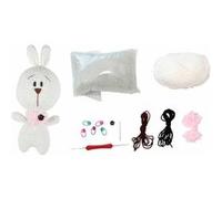 Kit Complet Amigurumi "Valentin le Lapin" 17cm Blanc Blanc G