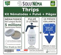 Kit Complet Anti-Thrips - 5 Millions Nématodes SF + Pulvérisateur 2L + 10 Pièges Bleus Collants XXL