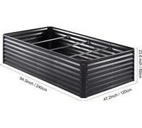 Kit complet d'aménagement d'espaces verts - 4 jardinières - 240 x 120 x 60 cm - 19,5 kg - Ferrures métalliques
