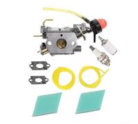 Kit complet de carburateur de haute qualité 9 pièces équipé d'un starter en métal robuste et d'une lumière de démarrage, accessoires de rechange parfaits pour tondeuse à gazon Poulan FX26SCE Series