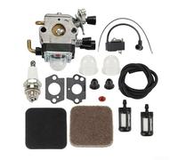 Kit complet de carburateur pour débroussailleuse FS75FS80 FS85R HS85 HL75 HT75, remplace C1Q-S186 S97A S66 avec bobine d'allumage et accessoires de conduite de carburant complets