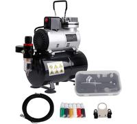 Kit complet de compresseur pour aérographe Silecomplaza, avec système de refroidissement amélioré, mini-compresseur, pistolet à aérographe et accessoires pour aérographe