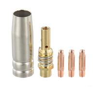 Kit complet de consommables de soudage MB15 15AK MIG avec 5 embouts de contact en cuivre de plusieurs diamètres, support de pointe de contact et buse de protection (0,9)