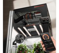 Kit complet de culture en intérieur - Tente de culture G3000 - Lampe LED à spectre complet intelligente de 300W - 90x90x180 cm - Contrôleur GGS - Pour 4 à 6 plantes