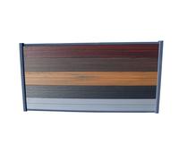 Kit complet de départ-fin clôture en composite coextrudé 1,50 - L: 150 cm - l: 6 cm - Charbon