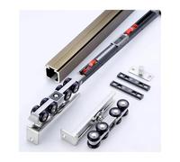 Kit complet de ferrures de porte coulissante pour chambre à coucher | Rail de séparation de pièce de cuisine - Fermeture douce - Découpable - Montage au plafond - Porte de poche (A